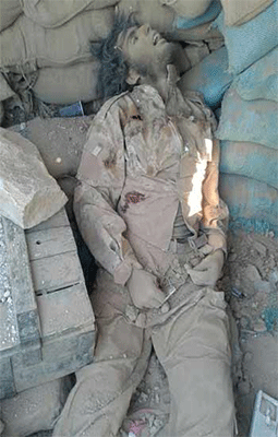 cadáver de un terrorista de Daesh Fracasa el “ataque al alba” contra posiciones de Hezbolá